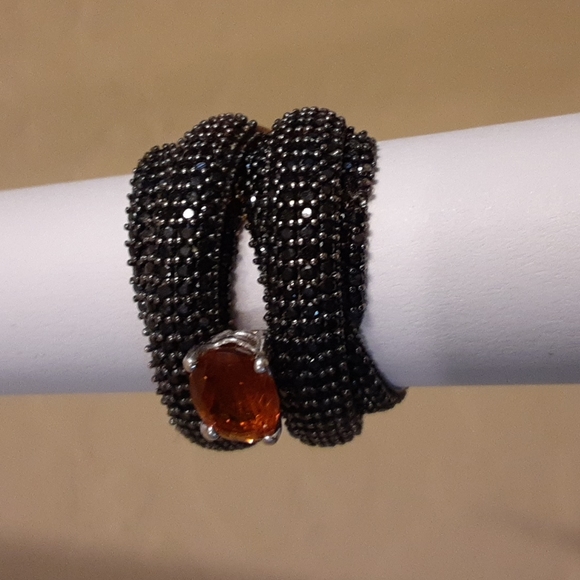 925 Genuine Madeira Citrine and Natural Black Spinel. PRICE IS FIRM. - Picture 16 of 16